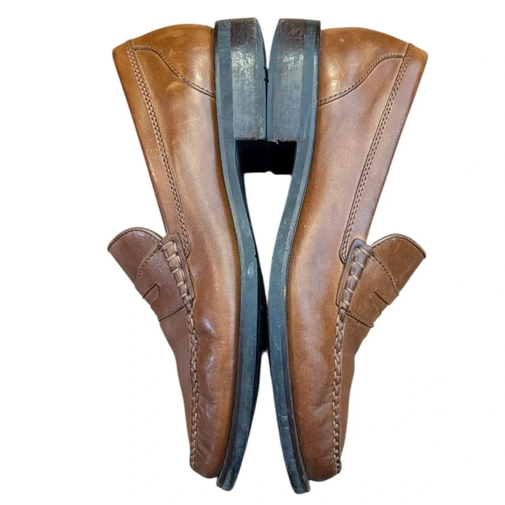 Cole Haan Pinch Maine Classic Penny Loafer Brown Leather Slip-On Prep Shoe 7.5M